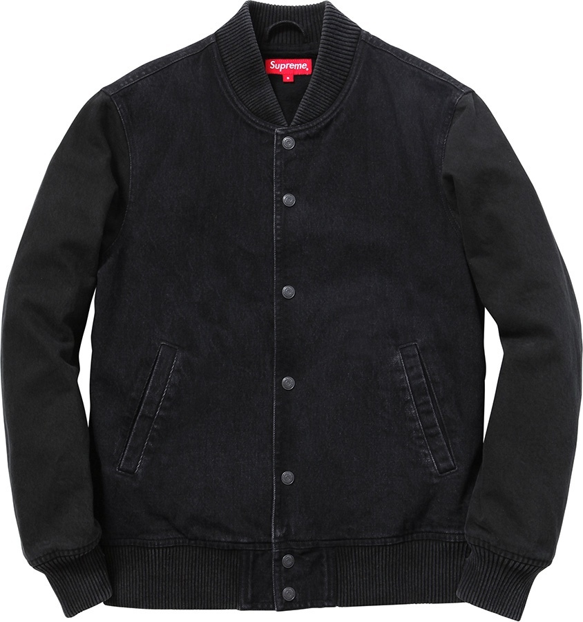 Denim Twill Varsity Jacket view 4